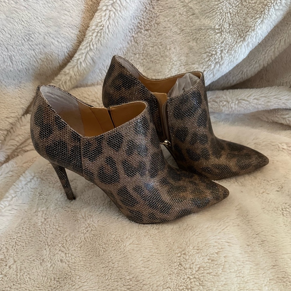 Jessica Simpson Sassy Leopard Mesh Booties